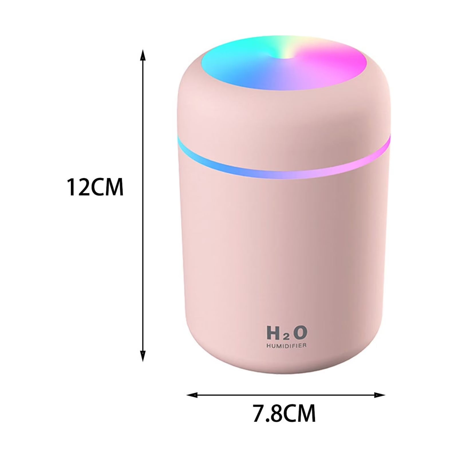 Portable Car Humidifier Colorful Cool Mini Humidifier, Usb Desktop Humidifier for Bedroom,Office Room, Car,Etc. Auto Shut-Off, 2 Mist Modes, Super Quiet., Gift