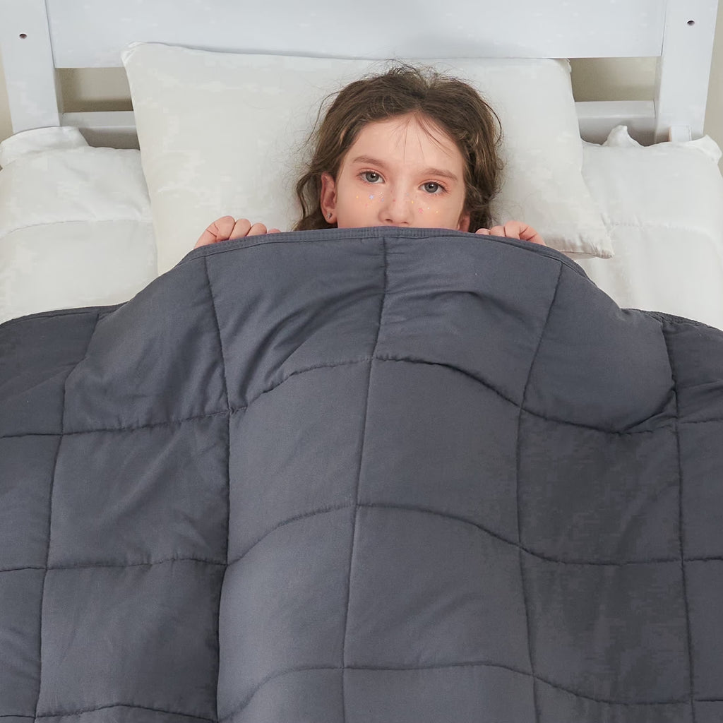 Kids Weighted Blanket 5Lbs, 36.2"X48.2" Toddler Weighted Blanket for Sleep & Calming, Breathable Heavy Blanket for Children, Gray