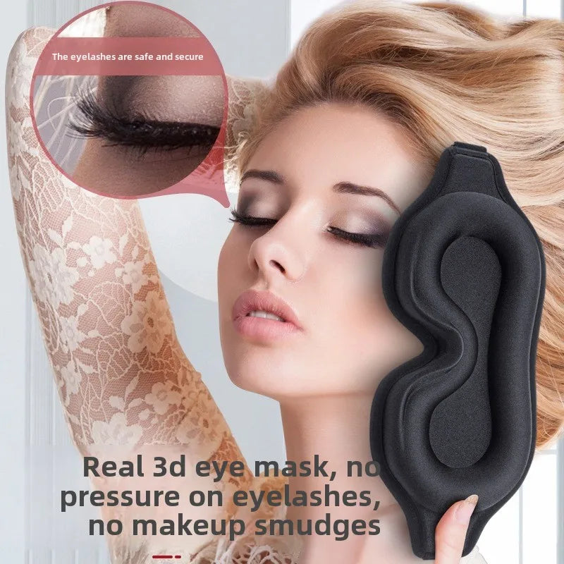 Ultimate Stereoscopic Sleep Eye Mask - Double-Sided Lycra, Breathable & Minimalist Design for Total Blackout Comfort