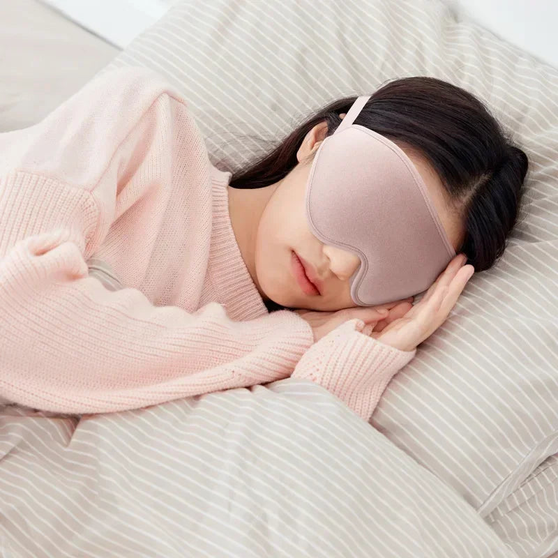 Ultimate Stereoscopic Sleep Eye Mask - Double-Sided Lycra, Breathable & Minimalist Design for Total Blackout Comfort