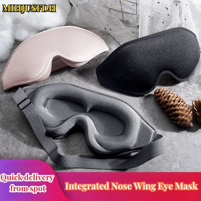 Ultimate Stereoscopic Sleep Eye Mask - Double-Sided Lycra, Breathable & Minimalist Design for Total Blackout Comfort