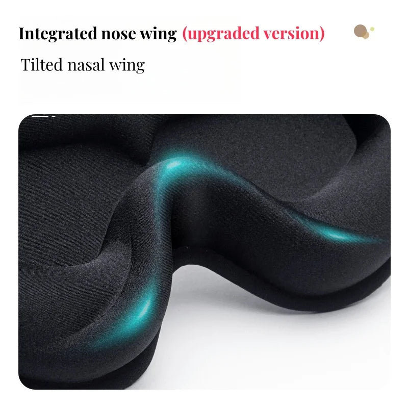 Ultimate Stereoscopic Sleep Eye Mask - Double-Sided Lycra, Breathable & Minimalist Design for Total Blackout Comfort
