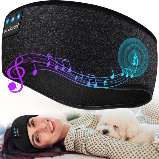 Sleep Headphones Headband Bluetooth 5.4, Headband Earphones Wireless with USB C Charge Port, Sleep Mask for Sleeping, Sports, Gifts, Workout, Jogging, Yoga, Insomnia, Air Travel, Meditation