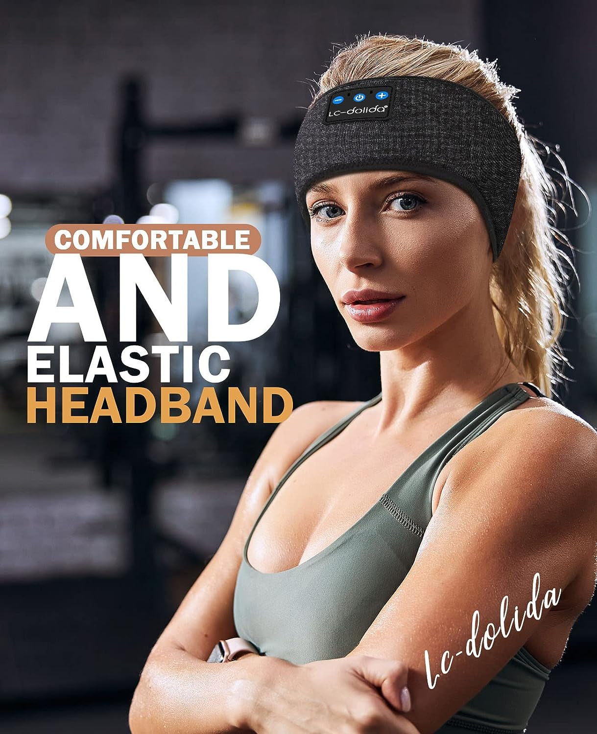 Sleep Headphones Headband Bluetooth 5.4, Headband Earphones Wireless with USB C Charge Port, Sleep Mask for Sleeping, Sports, Gifts, Workout, Jogging, Yoga, Insomnia, Air Travel, Meditation