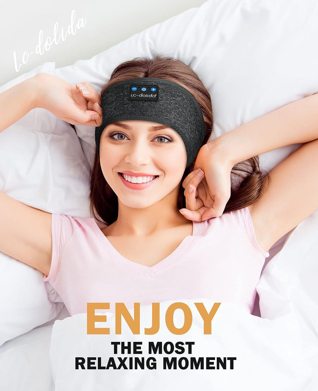 Sleep Headphones Headband Bluetooth 5.4, Headband Earphones Wireless with USB C Charge Port, Sleep Mask for Sleeping, Sports, Gifts, Workout, Jogging, Yoga, Insomnia, Air Travel, Meditation