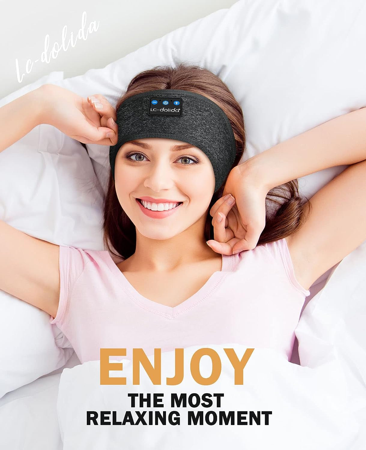 Sleep Headphones Headband Bluetooth 5.4, Headband Earphones Wireless with USB C Charge Port, Sleep Mask for Sleeping, Sports, Gifts, Workout, Jogging, Yoga, Insomnia, Air Travel, Meditation